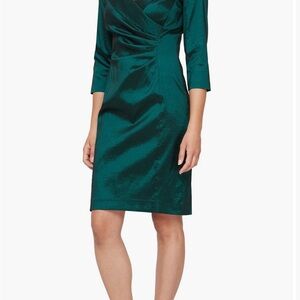 Alex Evenings Green Long Sleeve Dress